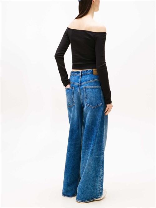 T-shirt nera in cotone Tommy Jeans | DW0DW20919BDS